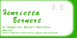 henrietta bernert business card